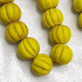 BEAUTIFUL OLD AFRICAN Melon Yellow GLASS Vintage BEADS Strand 16MM